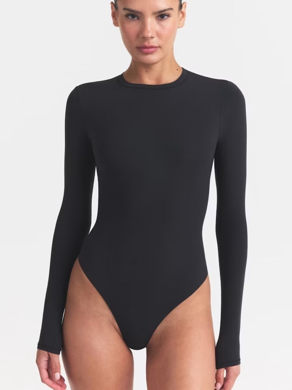 Spirit Black Long-Sleeve Crewneck Bodysuit